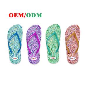 รองเท้าแตะผู้หญิง Nicecin ลายพิมพ์ดอกไม้ Paisley แบบกำหนดเอง รองเท้าแตะชายหาดแบบนุ่ม EVA รองเท้าแตะฤดูร้อน OEM ODM - Product Image 1