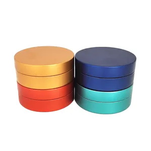 Airtight Child Resistant Round Tin Box Customized Metal Can Container For Food Packaging