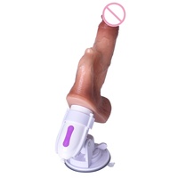5-in-1 Realistischer Weicher Silikon-Dildo mit Automatischer Teleskopfunktion, Abnehmbar und Austauschbar, App-Steuerung, 100% Wasserdicht für Erwachsene