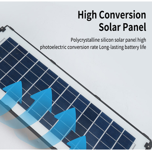 Lampadaires solaires avec indice d'étanchéité IP65 pour l'éclairage extérieur dans les jardins, les allées et les projecteurs - Product Image 4