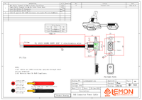 Connecteur de prise murale SAE 2 broches de haute qualité avec câble d'alimentation 1015 et capuchon