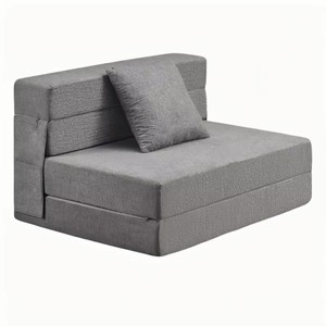 Sofá Cama Esquinero Moderno de Espuma de Alta Densidad con Tapicerí<span class=keywords><strong>a</strong></span> de Terciopelo para Sala de Estar - Product Image 2