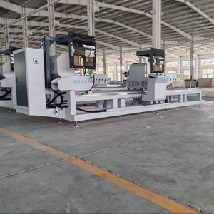 JUNDE OEM/ODM Customized Aluminum Profile CNC Double Head <b>Saw</b> 45 and 90 Degree Cutting Machine for Window and Door Making - Product Image 1