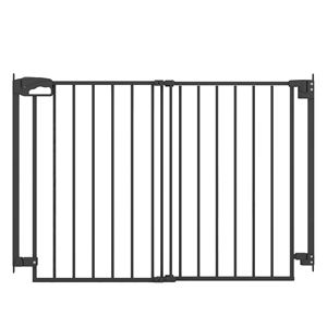 Nouvel arrivage Barrière de sécurité blanche extra large rétractable pour animaux de compagnie et bébés, avec double verrouillage, en acier, pour les toilettes et la cuisine - Product Image 2