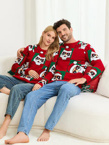2025 Christmas Sweater Family Couple Winter Clothes for Women Jacquard Knitted Fashion Sweater Thermal Christmas Sweater - Product Image 4