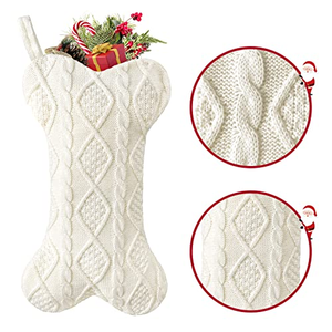 Knitted <b>Christmas</b> <b>Stocking</b> for Family Party Festive Bone Shape <b>Dog</b> <b>Stocking</b> <b>Christmas</b> Xmas Hanging <b>Christmas</b> Decor - Product Image 3