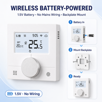 Thermostat intelligent Wifi Tuya programmable sans fil pour chaudières ou systèmes de chauffage de l'eau