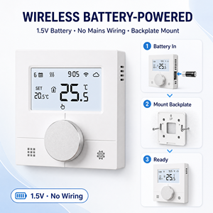 Termostato Wireless Programmabile Smart Wifi Tuya per Caldaie o Sistemi di Riscaldamento dell'Acqua - Product Image 2