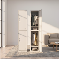 Casier de rangement en acier à porte simple autoportant |   Armoire à bagages contemporaine pour chambre d'hôtel, mobilier de maison pour invités d'hôtel