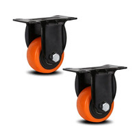 Roulettes pivotantes industrielles de haute qualité avec tige fixe, roue universelle légère en PVC pour chariot de courses, chariot à main, chaise