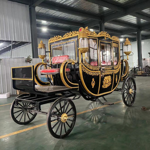 Calèche électrique royale de taille moyenne, dorée et embossée, homologuée CE, batterie 60V80A, garantie 2 ans, pour mariages, villes, villas et événements culturels - Product Image 6