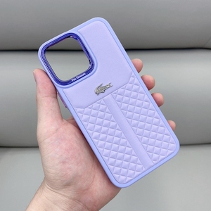 Custodia per telefono cellulare in pelle con logo in pelle di coccodrillo premium - Product Image 1