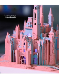 ของขวัญสร้างสรรค์เชื่อมโยงวัฒนธรรมข้ามพรมแดน ปฏิทินแกะสลักกระดาษปราสาทในฝัน ของเล่นสร้างสรรค์ทันสมัย ตุ๊กตาประดับตกแต่ง 3 มิติ - Product Image 5