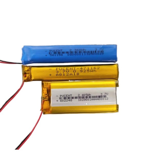 High Quality Narrow Li Ion Battery 581158 581362 3.7v 300mAh 500mAh 640mAh 600mAh 800mAh 1000mAh 2000mAh Lipo Battery