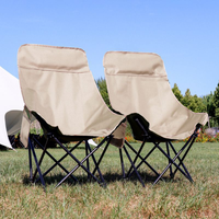 Chaise d'extérieur légère et à dossier haut, pliable et portable, pour le camping et la plage.