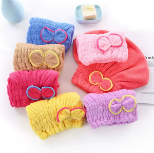 Serviette <span class=keywords><strong>de</strong></span> <span class=keywords><strong>bain</strong></span> coréenne mignonne pour femme, bonnet <span class=keywords><strong>de</strong></span> douche à séchage rapide en velours corail, vente en gros pour usage domestique - Product Image 3