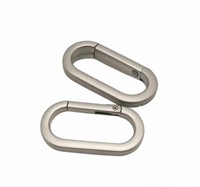 Mousqueton à ressort ovale plat en alliage de zinc couleur personnalisée pour sac, sac à main, accessoire de bricolage, vente en gros
