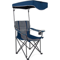 Haute qualité moderne Durable Portable extérieur pliant Camping chaise bras ombre auvent pliable chaise de plage pêche chaise longue
