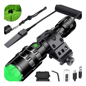 NEU Tactical Flashlight 1600 Lumen USB wiederauf ladbare Taschenlampe Wasserdichtes Jagd licht mit Clip Hunting Shooting Gun Zubehör 2