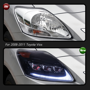 Feux avant LED TYPY pour Toyota Vios 2008-2013 avec feux de jour et clignotants séquentiels - Product Image 3
