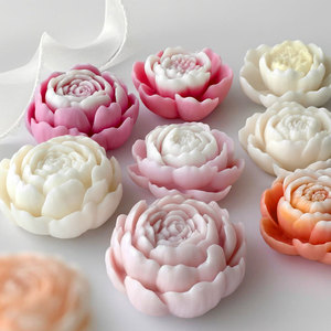 J5281/2/3 3Styles 3D Peony Flower Silicone Mold for Candle Making Diy Aromatherapy Candle Moulds for Gifts Livingroom Decor - Product Image 3