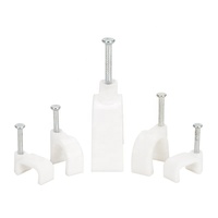 RUNBO 100 pièces Clips de fixation de câbles en plastique de 10 mm, robustes, pour la fixation des fils électriques, organisateur de câbles muraux