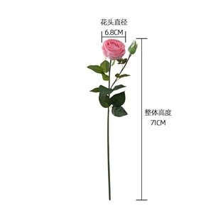 ดอกกุหลาบประดิษฐ์ CallaFloral ก้านเดี่ยว สีขาว เหลือง ชมพู สำหรับตกแต่งงานแต่งงาน ผ้าทอมือ สไตล์ INS - Product Image 4