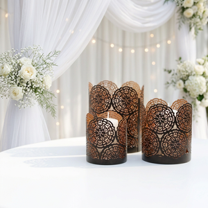 Décorations de table pour la maison et les événements en gros, style marocain, lanternes porte-bougies votives - Product Image 1