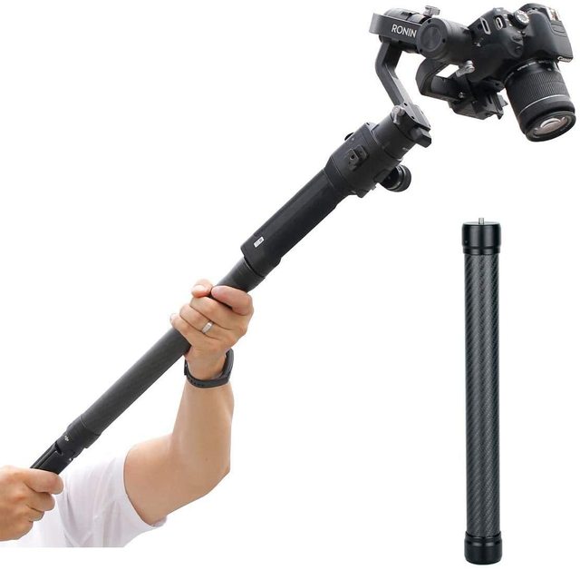 Carbon Fiber Extension Monopod Pole for DJI Osmo Action 2 GoPro Hero Ronin S/SC Extendable Rod Handheld Stick Gimbal Handle Grip