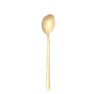 Stainless Steel Korean Style Long Handle <b>Spoon</b> Food Grade Material Dessert <b>Coffee</b> Stirring <b>Spoon</b> Restaurant Home Use - Product Image 2