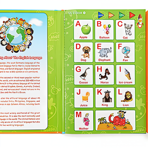 Libro Electrónico Inteligente en Inglés con Tapa Dura, Libro Sonoro Impreso, Libro de Lectura para la Educación Temprana de los Niños con Reproductor de Audiolibros para Niños - Product Image 6