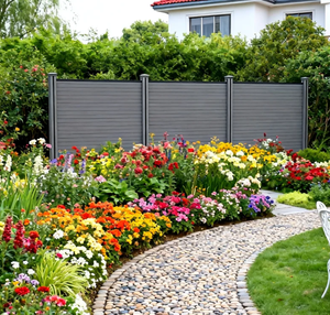 Clôture <span class=keywords><strong>en</strong></span> <span class=keywords><strong>bois</strong></span> composite sans entretien <span class=keywords><strong>pour</strong></span> barrières extérieures, pas de peinture nécessaire, idéale <span class=keywords><strong>pour</strong></span> l'aménagement paysager, CLÔTURE WPC - Product Image 3