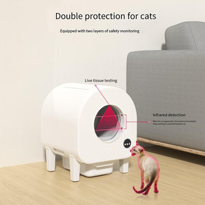 Bac à litière intelligent pour chat, directement de l'usine, contrôle par application WiFi, anti-éclaboussures, entièrement fermé - Product Image 4