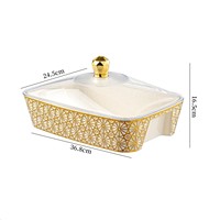 Plastieken transparante ecovriendelijke moderne luxe bord schaal party gedroogd fruit doos snack schaal multifunctionele deksel