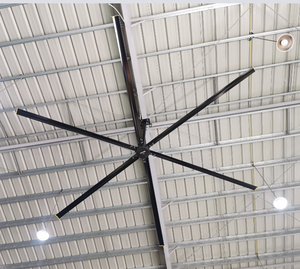 Ventilateur de plafond géant HVLS avec moteur PMSM, faible consommation d'énergie, pales en aluminium, pour le refroidissement des entrepôts et des usines - Product Image 3