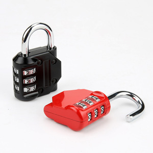 กุญแจล็อคแบบผสม 3 หลัก ทำจากโลหะผสมสังกะสี สามารถตั้งรหัสใหม่ได้ สำหรับกระเป๋าเดินทาง ตู้เก็บของในยิม ตู้เก็บของ ประตู ป้องกันการโจรกรรม - Product Image 1