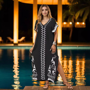 Bata <span class=keywords><strong>de</strong></span> Playa Bordada <span class=keywords><strong>de</strong></span> Rayón para Vacaciones en la Costa, Blusa Camisera para Traje <span class=keywords><strong>de</strong></span> Baño <span class=keywords><strong>de</strong></span> <span class=keywords><strong>Mujer</strong></span> - Product Image 2