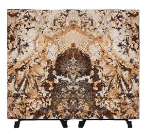 Dalles de quartzite naturel brésilien Zoes en finition Bookmatch, carrelage mural, plan de travail en quartzite pour cuisine, mur rétroéclairé - Product Image 1