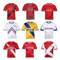 24 Maillots de football de haute qualité Coupe d'Europe, vêtements d'entraînement à séchage rapide, maillots de football à manches courtes pour hommes