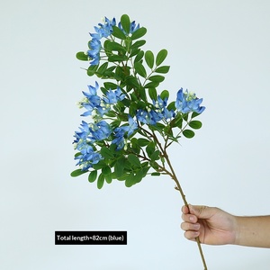 Flor Artificial Clásica de Tallo Único con 3 Ramas de Seda (Michelia/<span class=keywords><strong>Jacaranda</strong></span>/Crape Myrtle) para Boda con Aspecto de Alta Gama - Product Image 6