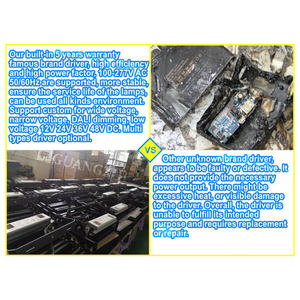 I04USeries Luce LED Concava per Stazioni di Servizio e Magazzini con Scanalatura Centrale Interna, Impermeabile e Resistente - Product Image 5