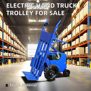 Obral besar 500kg gerobak troli truk tangan listrik baja padat untuk konstruksi gudang penggunaan pabrik Platform OEM - Product Image 6
