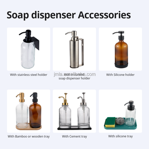 Distributeur de <span class=keywords><strong>savon</strong></span> en verre transparent Offre Spéciale pompe à lotion bouteille de lotion de <span class=keywords><strong>savon</strong></span> en verre <span class=keywords><strong>noir</strong></span> bouteilles de détergents vides bouteille en verre chaude - Product Image 5