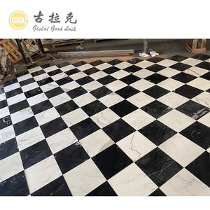 Piastrelle in Marmo Bianco Naturale, Lastre Calacatta, Piastrelle per Pavimenti, Piastrelle in Marmo Nero Marquina - Product Image 2