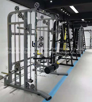 YG-FITNESS YG-1067 Machine Smith multifonctionnelle avec croisement de câbles et entraîneur fonctionnel