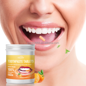 Comprimés de <span class=keywords><strong>dentifrice</strong></span> Orange à mâcher de taille de voyage Portable saveur de fruit blanchiment des dents menthe rince-bouche granulés étiquette personnalisée - Product Image 4