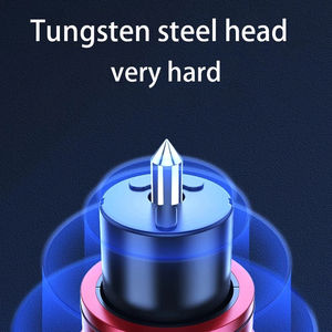 Marteau de sécurité automobile en gros, brise-vitre métallique, couteau de coupe-ceinture intégré, outils d'auto-sauvetage d'urgence - Product Image 2