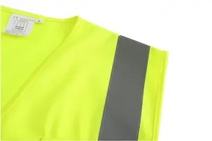 Abbigliamento di sicurezza da costruzione con tasca in PVC fluorescente arancione ad alta visibilità gilet riflettente personalizzato etichetta e logo del collo