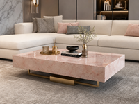 Marbre rose naturel en gros et transformation de pierres de luxe pour tables à manger, îlots de cuisine et dalles de présentation