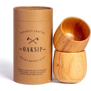 Verres à whisky en bois style Collins pour bourbon à l'ancienne – Cadeaux parfaits pour papa, garçon, homme, mari - Product Image 3